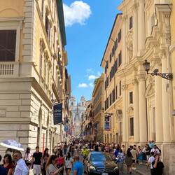 Looking down the Corso to Victor Emmanuel Memorial