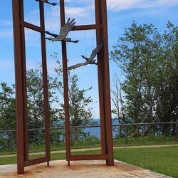 Erinnerung an die Umsiedlung der Deutschbalten auf dem Gutshof Saka