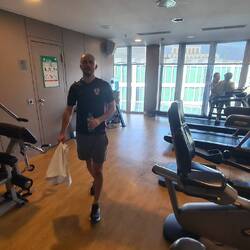 Shitty little hotel gym