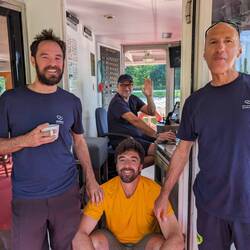 Some of the crew on board the Ave Maria