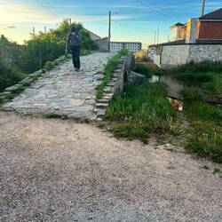 Crossing bridge into Astorga