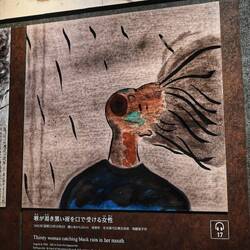 In Bildern drückten Überlebende später ihre Erinnerungen aus. Der schwarze Regen war radioaktiv.