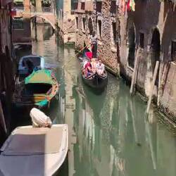 A gondola going past
