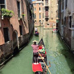 Gondolas only use a stick to paddle with