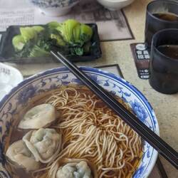 Only veggie noodles they had were in soy soup, not the most flavourful but we were both so hungry!