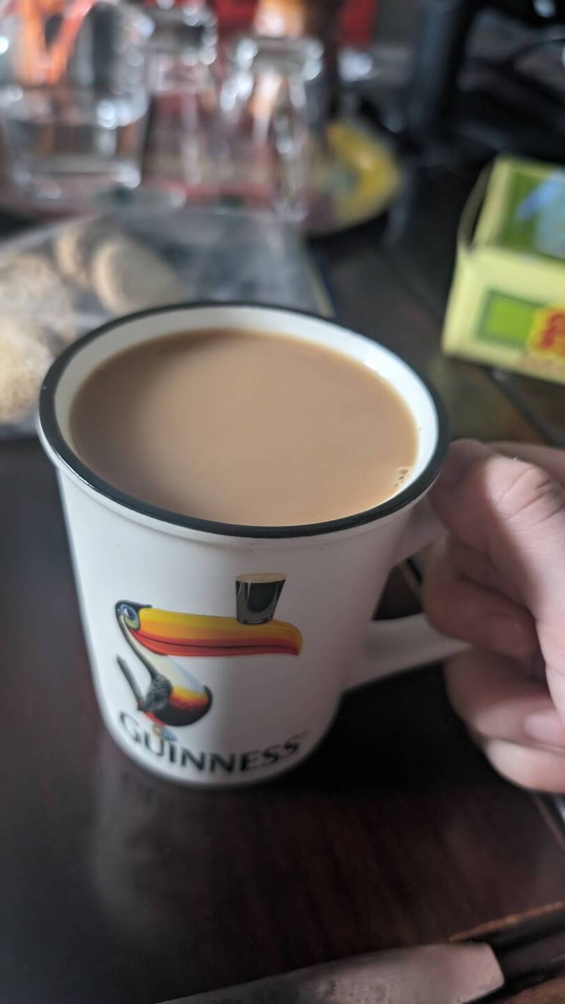 Very much enjoying having tea every morning again. (It's too milky I know! teabags aren't strong!