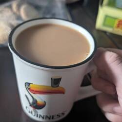 Very much enjoying having tea every morning again. (It's too milky I know! teabags aren't strong!