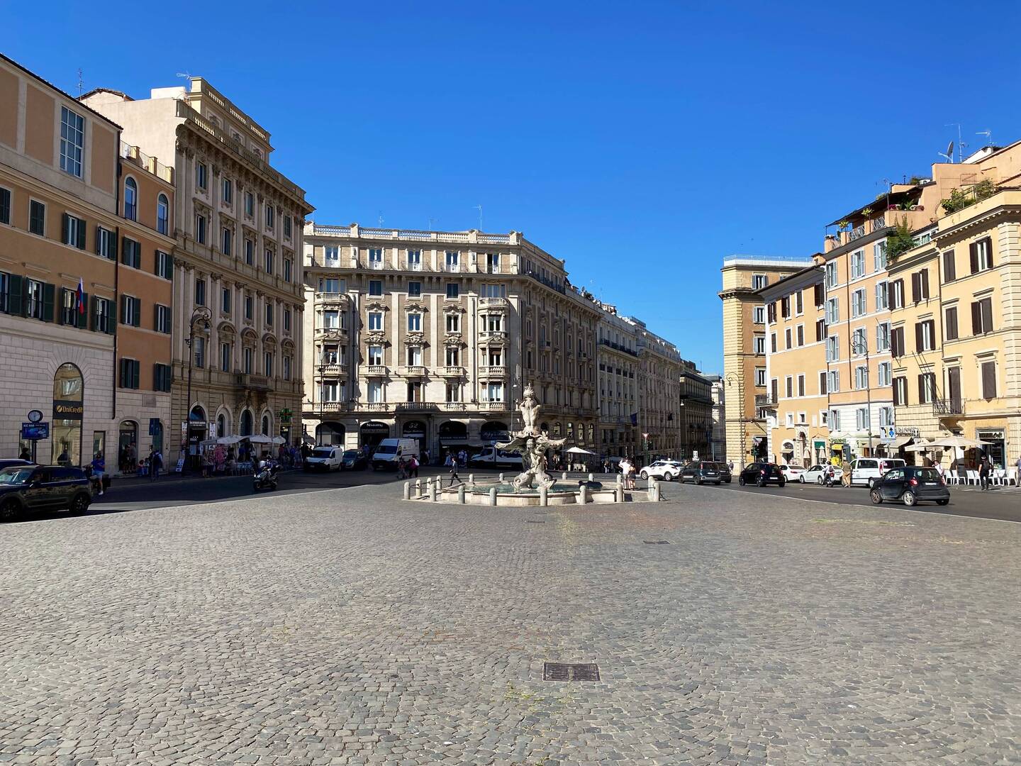 Piazza del Baberini. A Bernini designed fountain