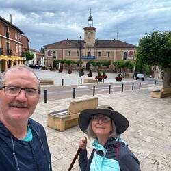 Leaving the town square in Carrion de Los Condes