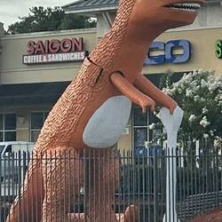 Rex! Holdover from mini golf course in the 70's