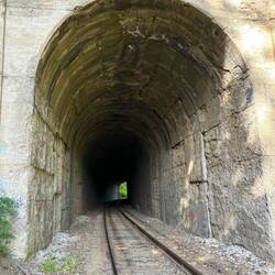 Abandoned rail tunnel