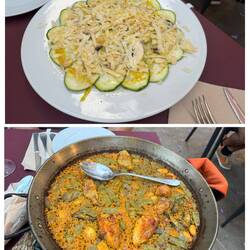 Zucchini Carpaccio & Valencia Paella
