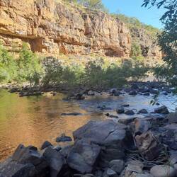 Steinsperre zwischen Gorge 1 und 2.