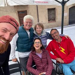 With my friends: Ricky, Adrian, Erica, and Bruno in Leon.