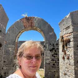 The amphitheater arches at the lower level towards the seating