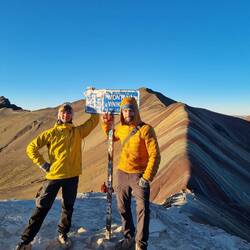 Rainbow Mountains beim Sonnenaufgang