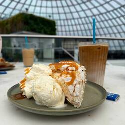 It's almost 4:00 practicing for Germany by having Kaffee und Kuchen with yummy pear cake.