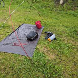 Zeltabbau im Regen nervt