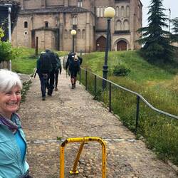 The Santuario de la virgen Peregrina in downtown Sahagun where you go to get your 1/2 way certificat