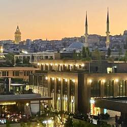 Nightfall from ship.