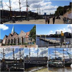 Unterwegs an der Weserpromenade in Bremen.