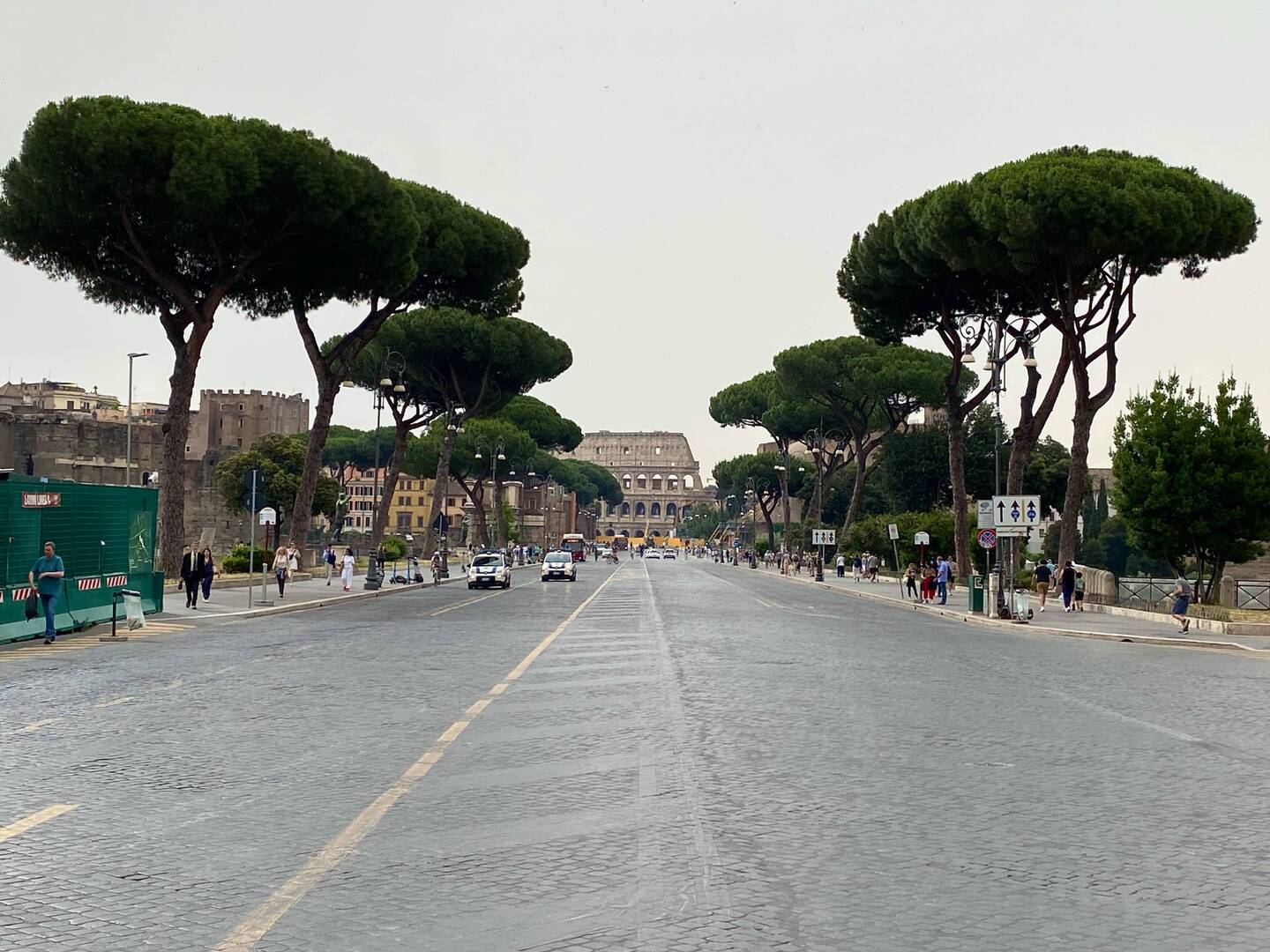 Road leading to the colosseum