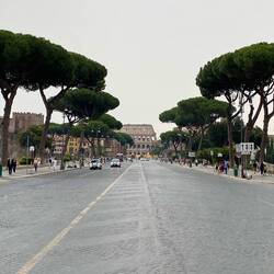Road leading to the colosseum