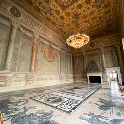 This room in the National Museum of the Palazzo di Venezia was Mussolini's office