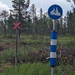 Die Wege für die Schlitten sind allgegenwärtig