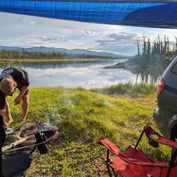 1. Übernachtung im Yukon am Yukon River