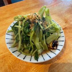 Spinach with shrimp paste