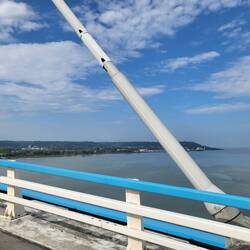 Aussicht von Brücke Normandie