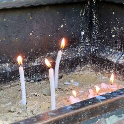 Front candle is our candle.