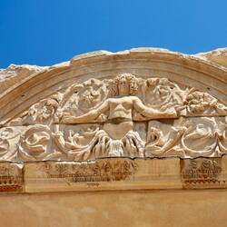 Detail of the Temple of Hadrian (built 2nd century AD) at Ephesus.