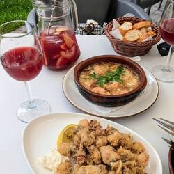 Afternoon Sangria and a light lunch