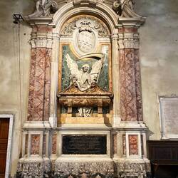 Another chapel with a winged skeleton in the church