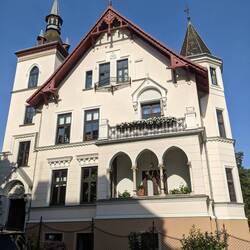 A house in Melk, Austria where we began our ride.