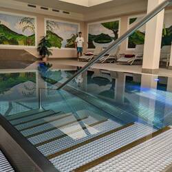 Loved this peaceful infinity pool. We brainstormed how we could buy one and put it indoors.