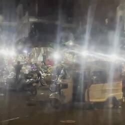 The busy food market at 4 am