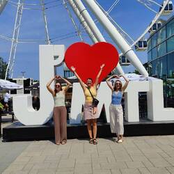 Je t'aime Montréal - das berühmte Touristenzeichen vor dem Riesenrad