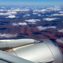 Flying over the Red Center of Australia.