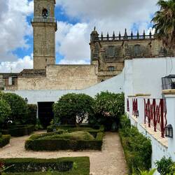 The gardens next to the winery.