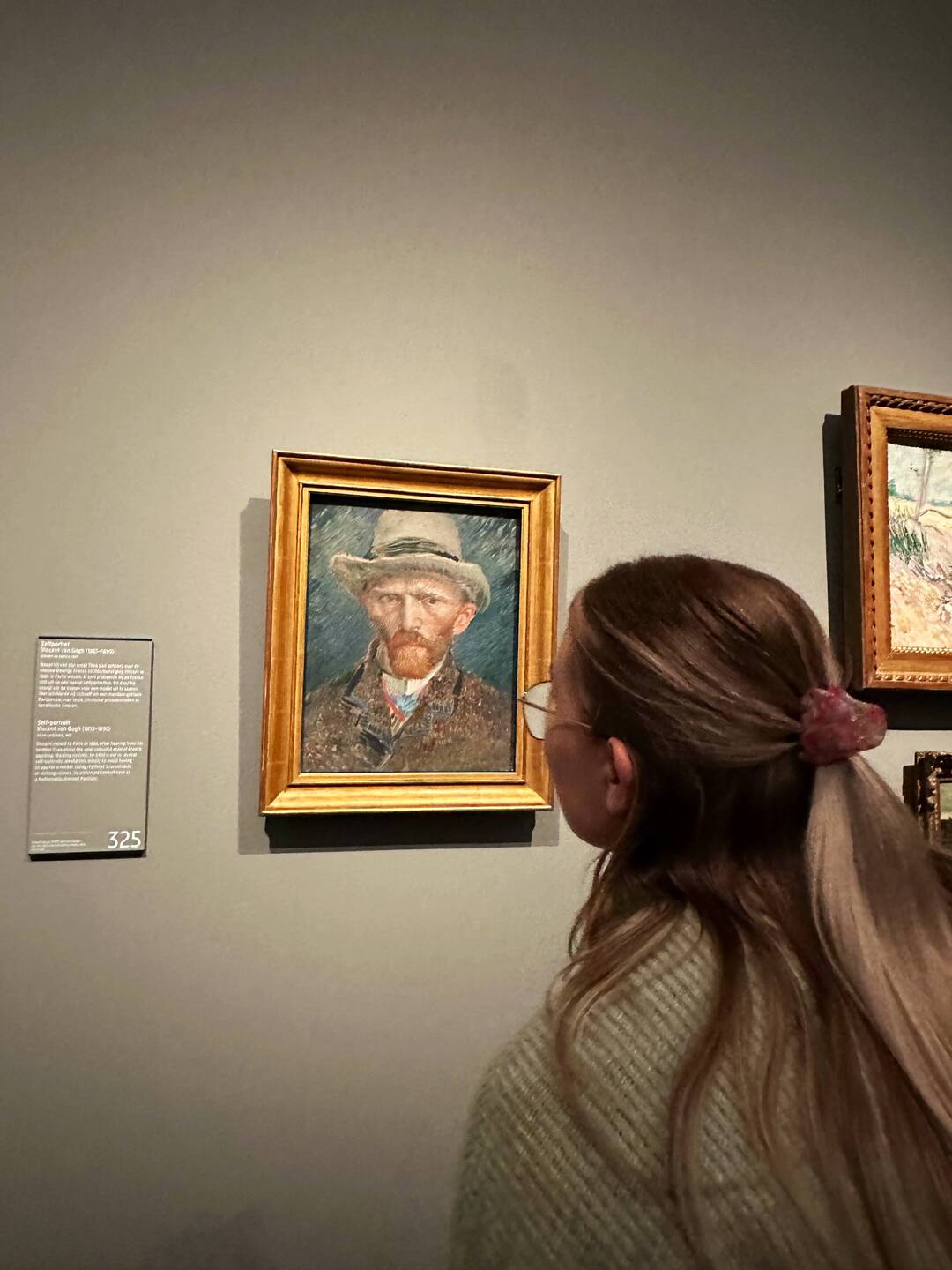 Joanna looking at Van Gogh