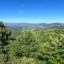 View from our Hostal in Alto de Poio