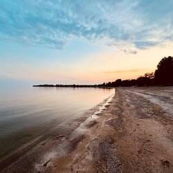 Strand bei Sonnenuntergang