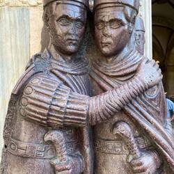 Sculpture on the outside of St Marks Cathedral Venice