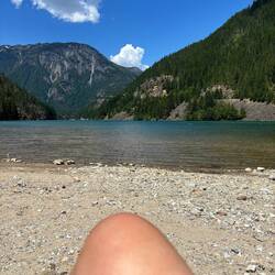 Finally had a warm day and read on the beach. Yes I did take a cool swim.