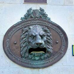 A mail slot outside the main post office.