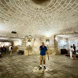 In the crypt area of the cathedral.