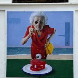 Around the central market were murals by local artists, we both loved this one.